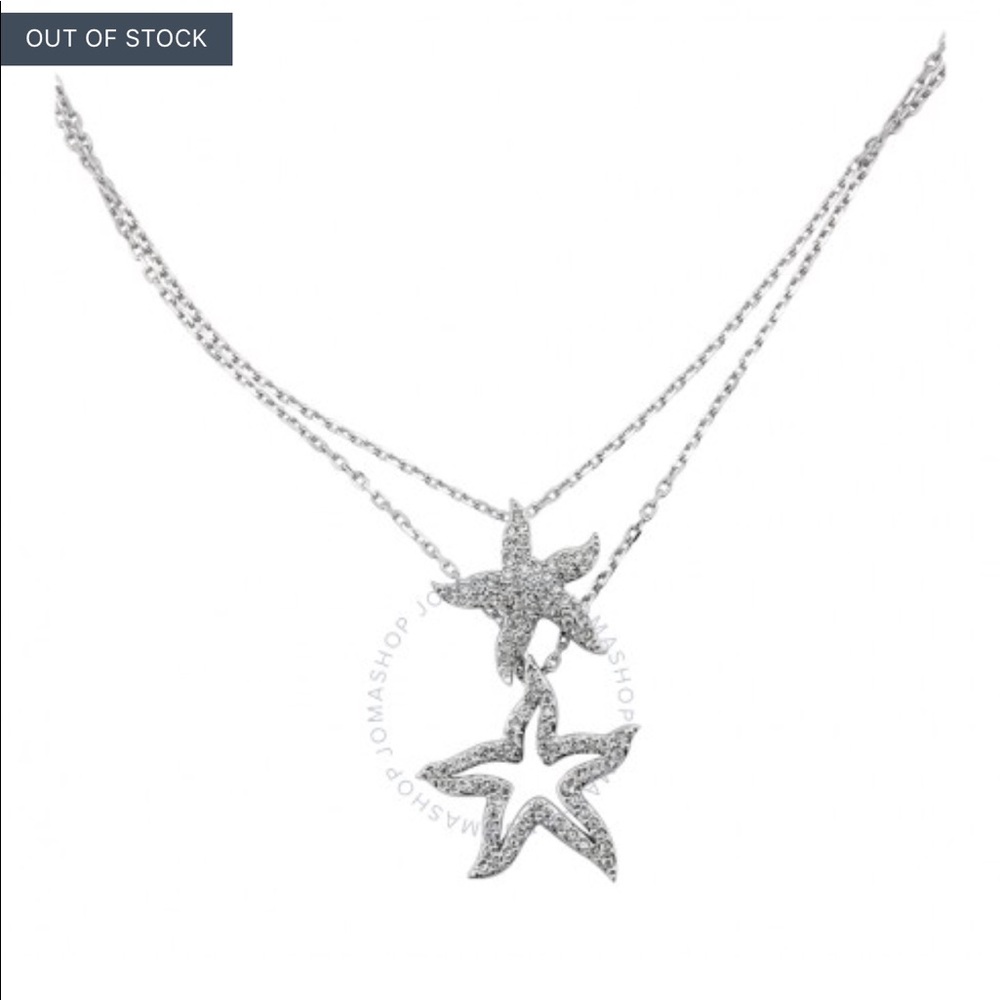 Swarovski crystal starfish necklace